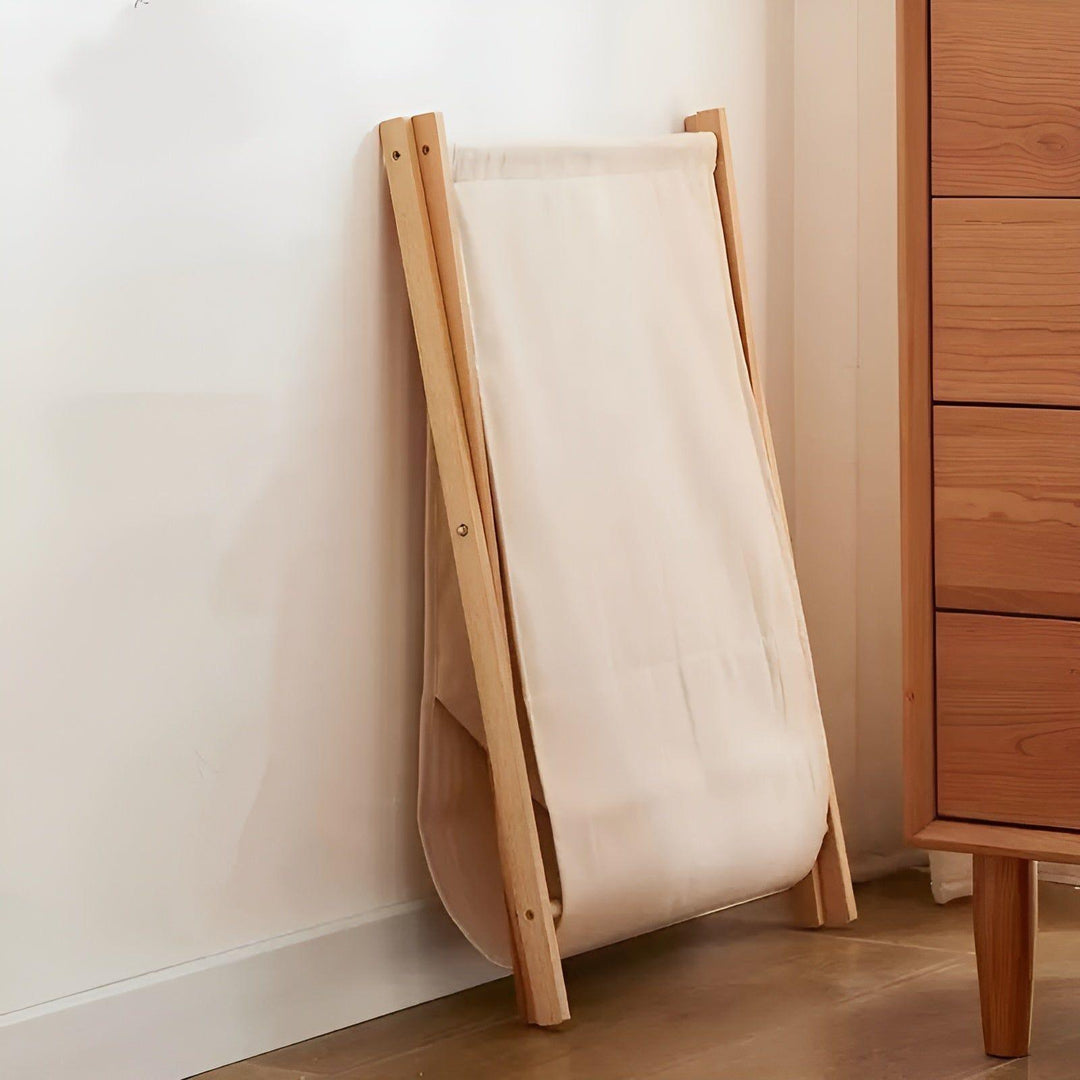FlexiWood Korg - Składany kosz na pranie z drewna