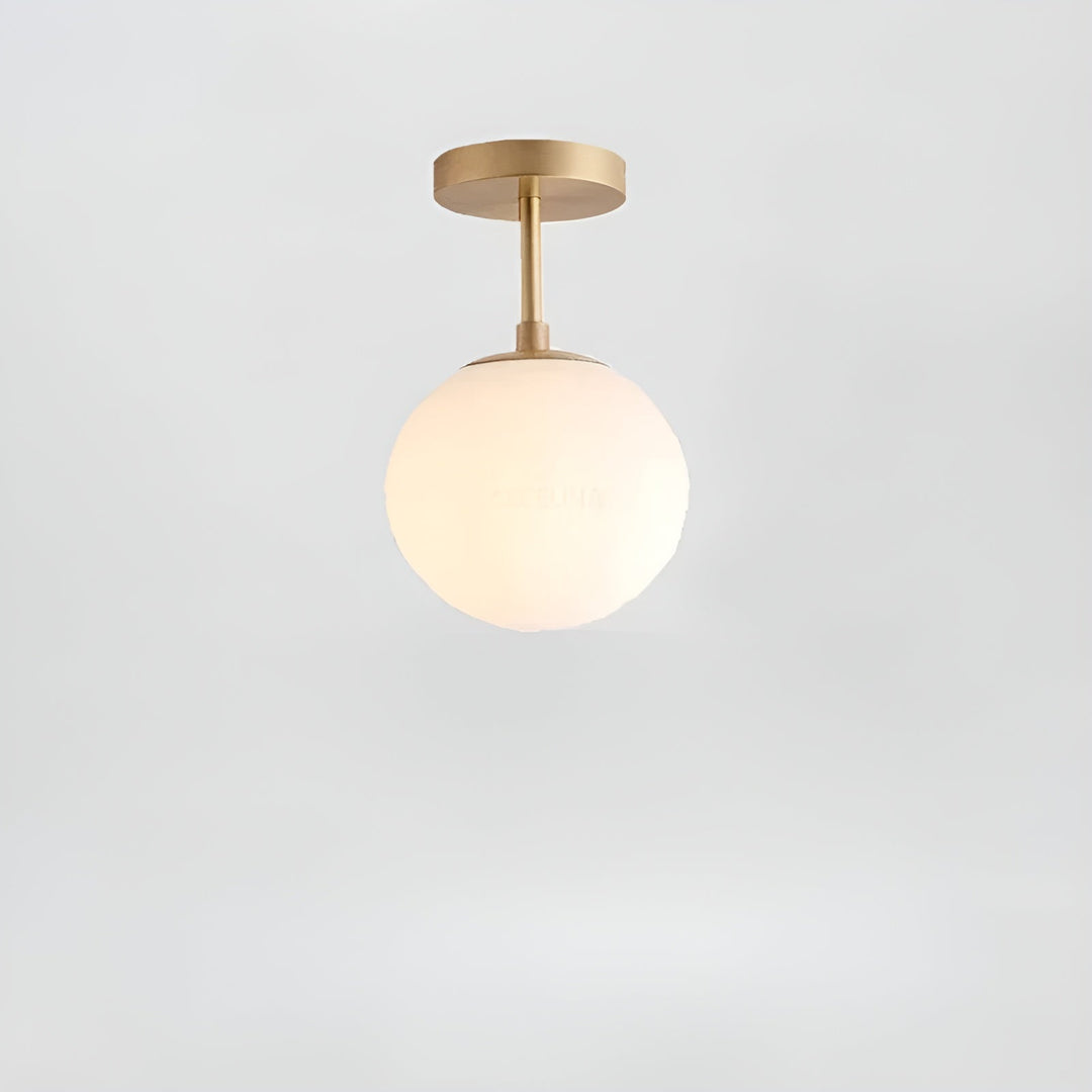Lampa sufitowa LED i szkło – Skandynawski design | Do salonu i sypialni