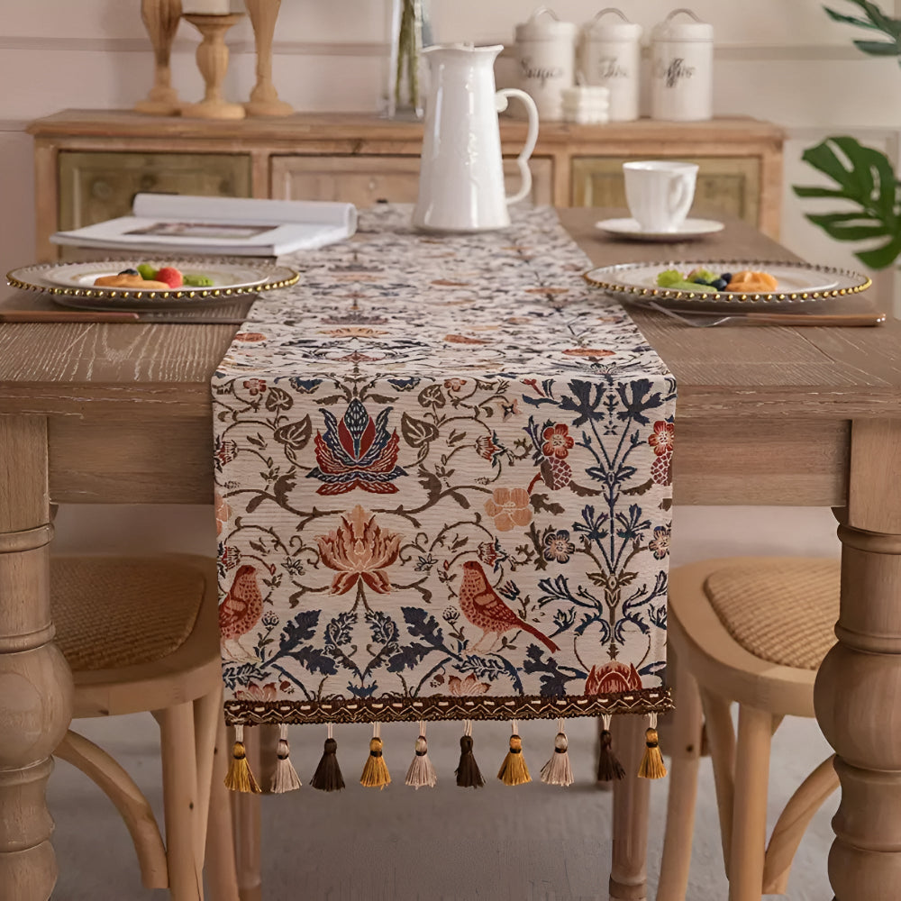 Vintage Kwiatowy &amp; Ptaszy Jacquard Duklopp