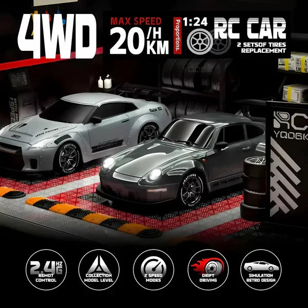 Luxora Retro Drift Master – 4WD RC Samochód z LED-ami
