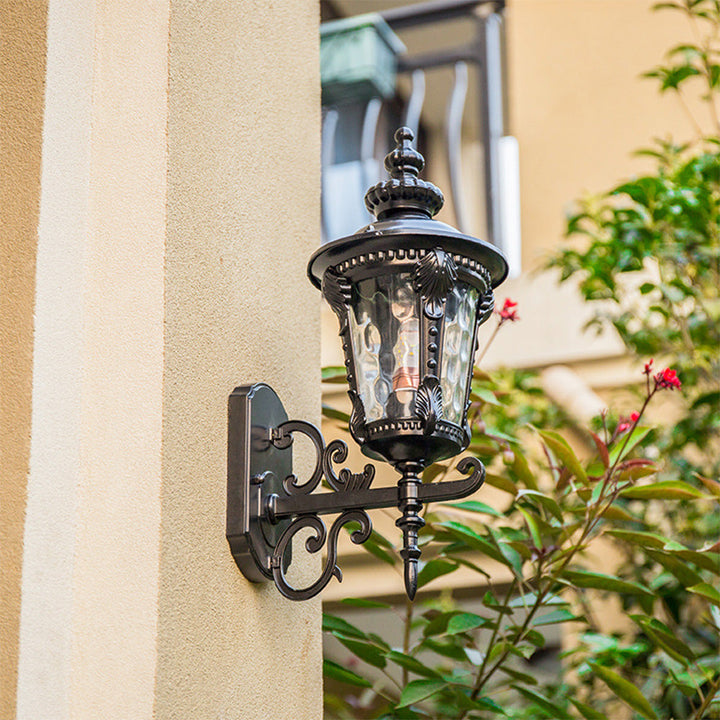 Zewnętrzna Lampa Ścienna Vintage ze Szkła