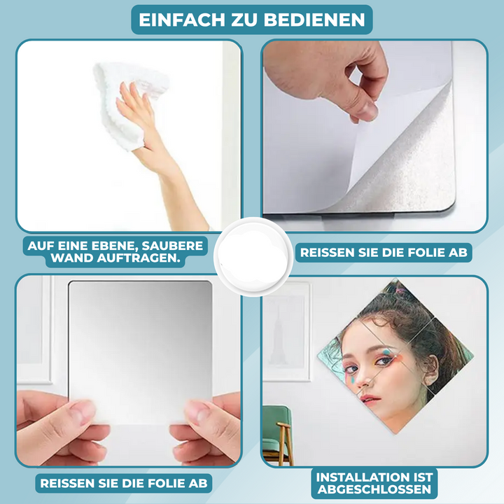 Carvallo – Bezpieczne lustro. Łatwe do przyklejenia.