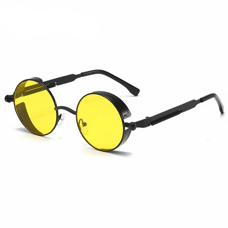 Metalowe okulary przeciwsłoneczne w stylu steampunk