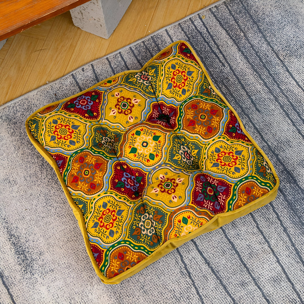 Marokańska poduszka z wiązaniem – Boho-Chic Komfort