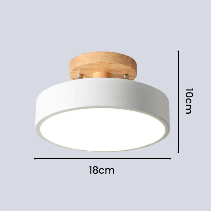 Lampa sufitowa LED z drewna
