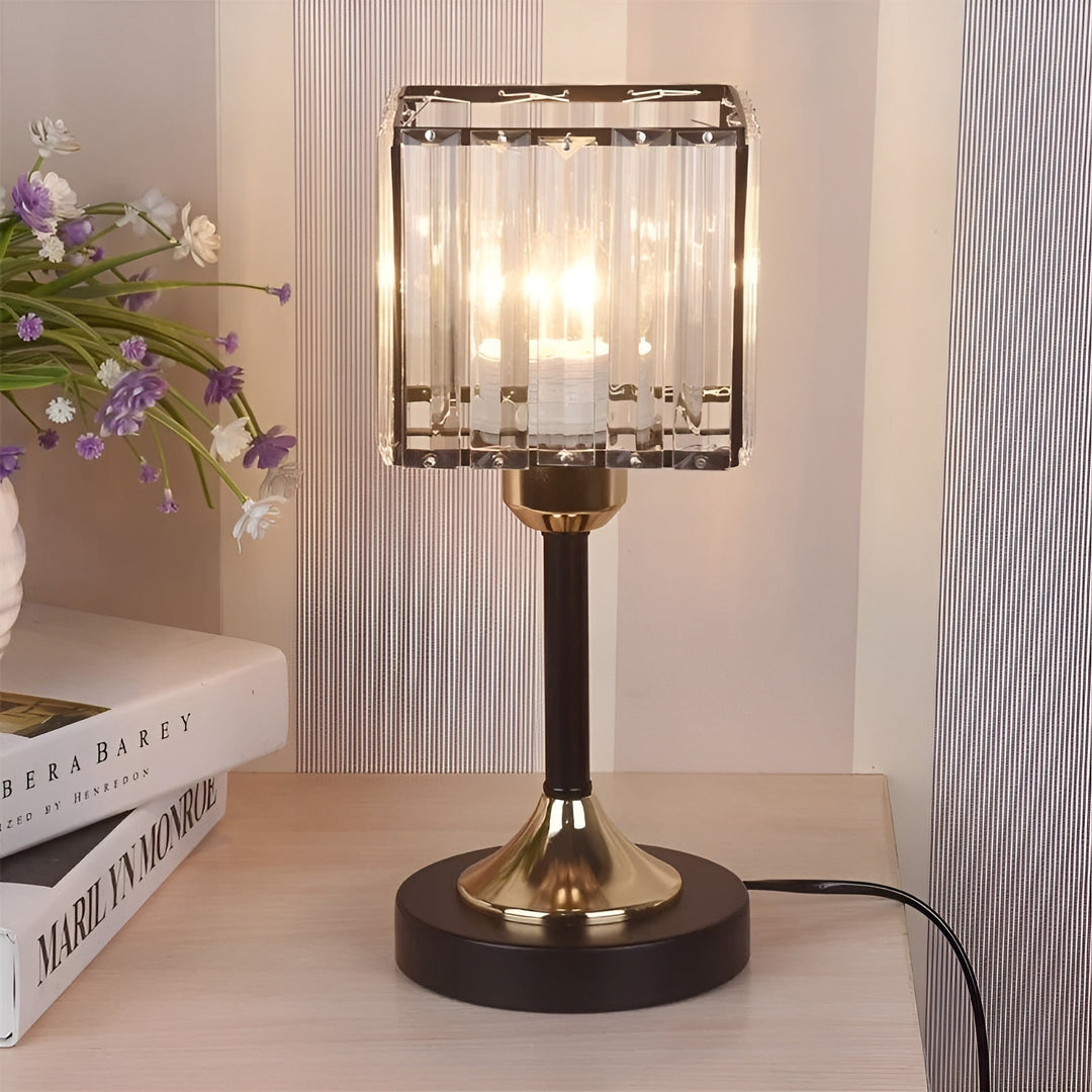 GlowGem Lampa - Nordycka Kryształowa Lampa LED na Stół