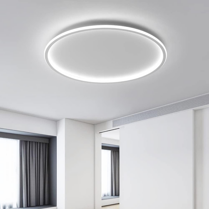 Ultra-cienka nowoczesna lampa sufitowa | LED do niskich sufitów | Okrągła i ściemniana