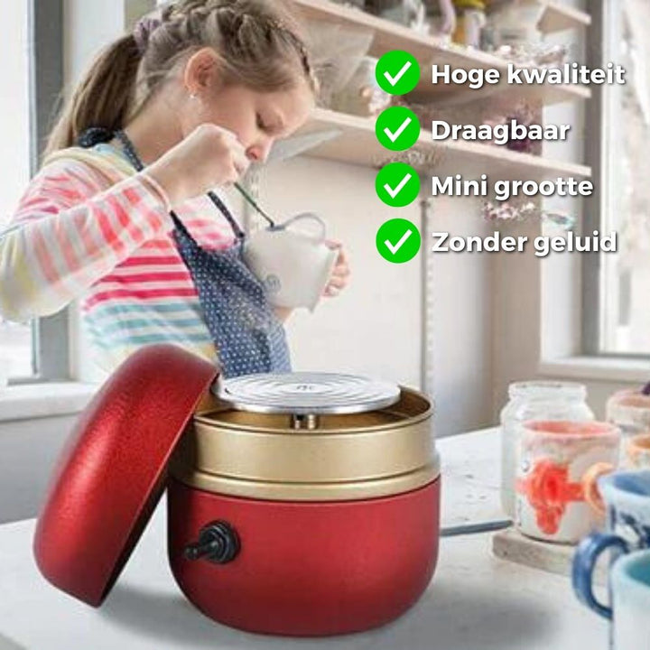 ClayCrafter – Mini elektryczne koło garncarskie | Przenośna maszyna do rękodzieła ceramicznego