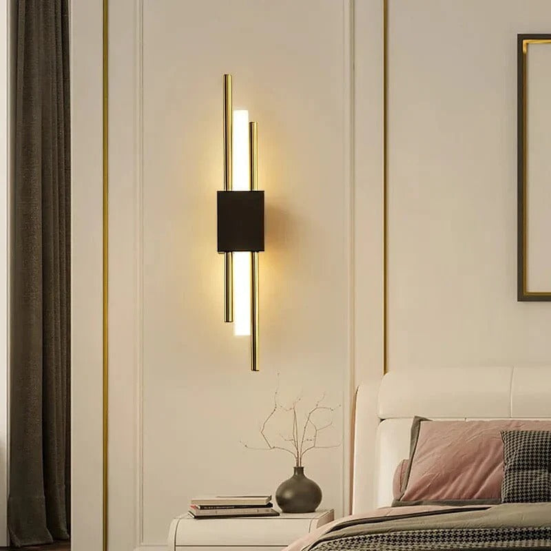Stylowa Lampa Ścienna | 19.7″ | Żelazo Akryl | Lampa Ścienna LED | Przełącznik 3‑Kolorowy | Brick by Brick