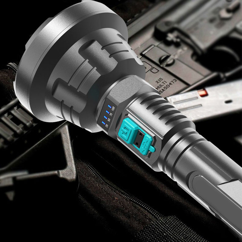 90000LM LED latarka – Taktyczna latarka z ładowaniem USB i super jasnym oświetleniem