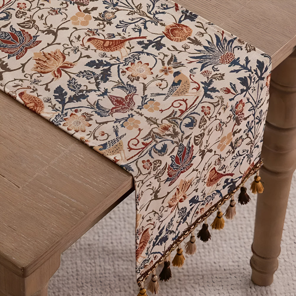 Vintage Kwiatowy &amp; Ptaszy Jacquard Duklopp