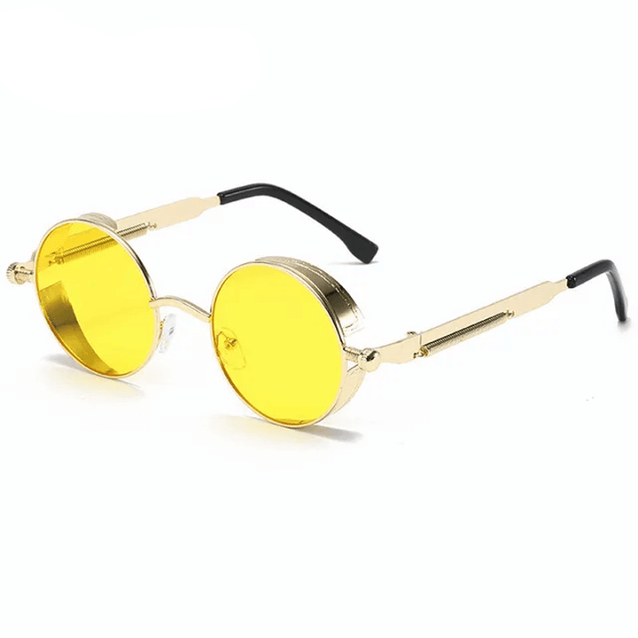 Metalowe okulary przeciwsłoneczne w stylu steampunk