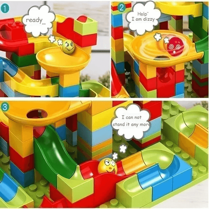 Marble Run Klocki – Kreatywny Labirynt z Zjeżdżalnią i Torami dla Dzieci – Edukacyjna Zabawa dla Rozwiązywania Problemów i Fantazji