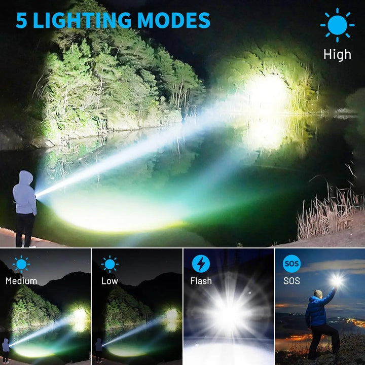 90000 Lumen Xhp50.2 Najpotężniejsza latarka