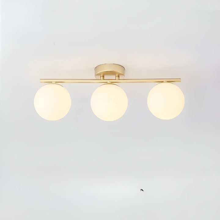 Lampa sufitowa LED i szkło – Skandynawski design | Do salonu i sypialni