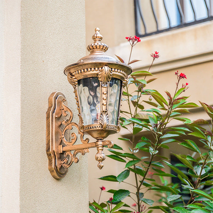 Zewnętrzna Lampa Ścienna Vintage ze Szkła