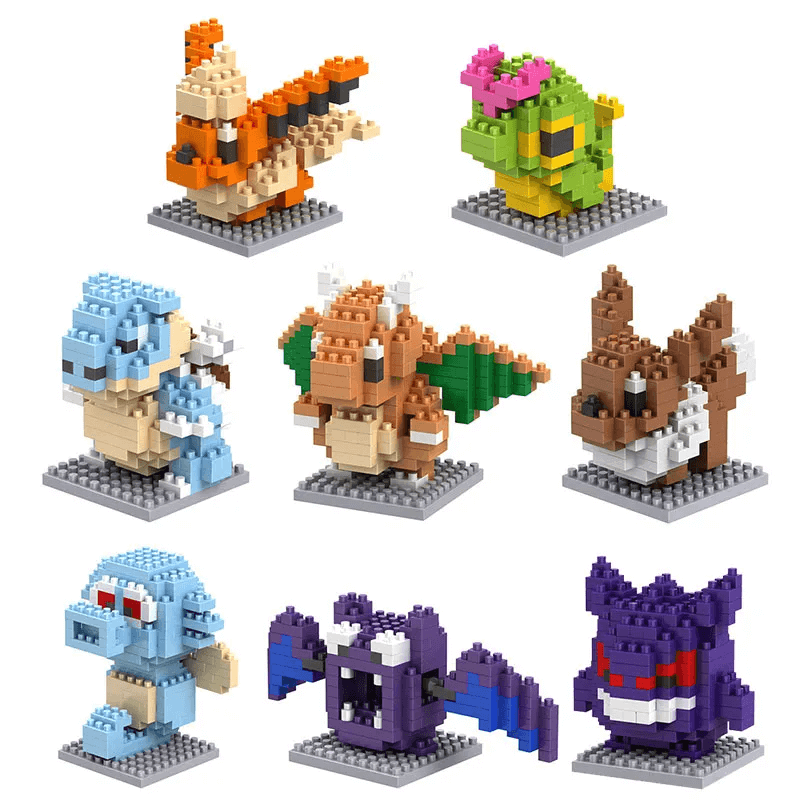 Poke Postacie Nanoblocks Anime Klocki Budowlane