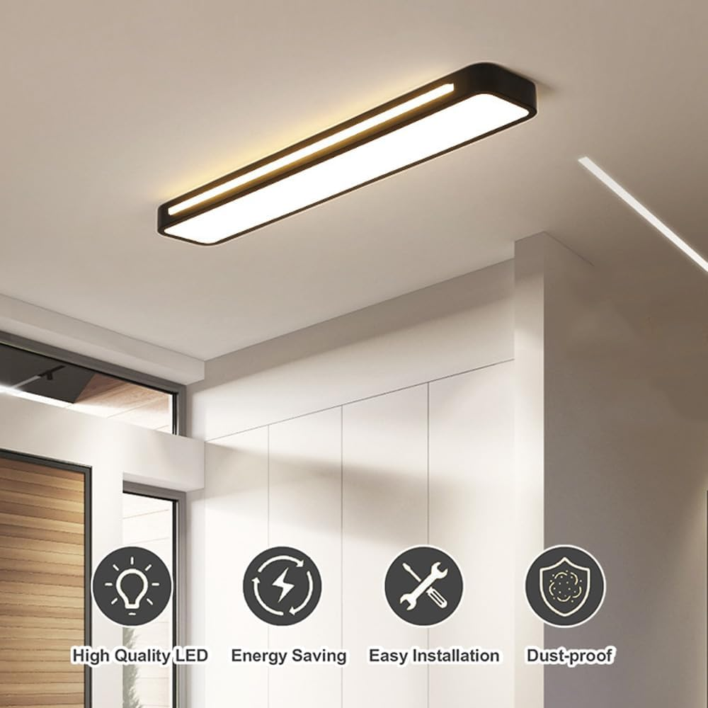 Nordycka Minimalistyczna Długa Lampa LED sufitowa