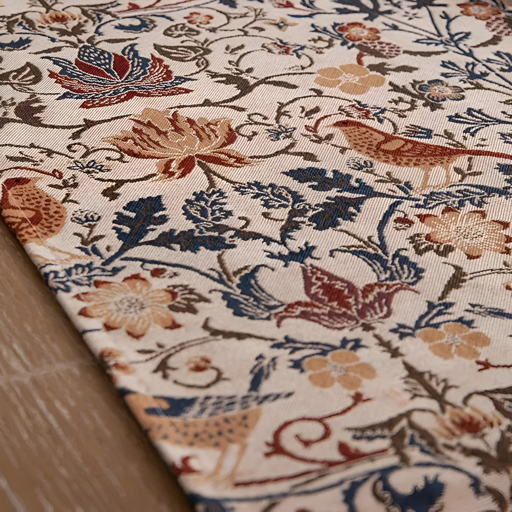 Vintage Kwiatowy &amp; Ptaszy Jacquard Duklopp