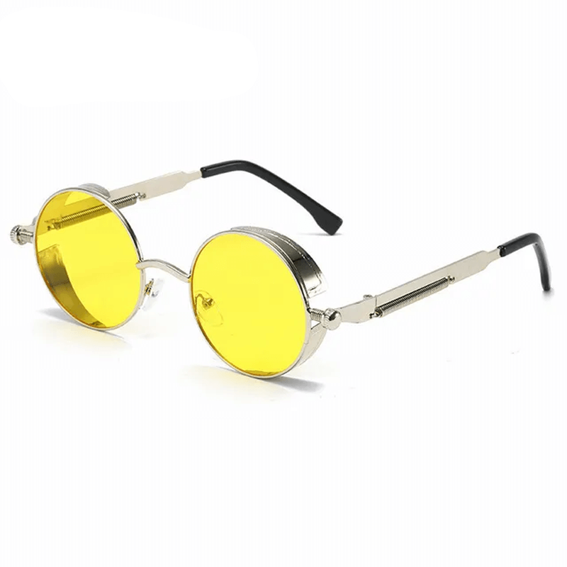 Metalowe okulary przeciwsłoneczne w stylu steampunk