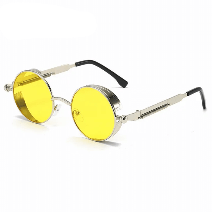 Metalowe okulary przeciwsłoneczne w stylu steampunk