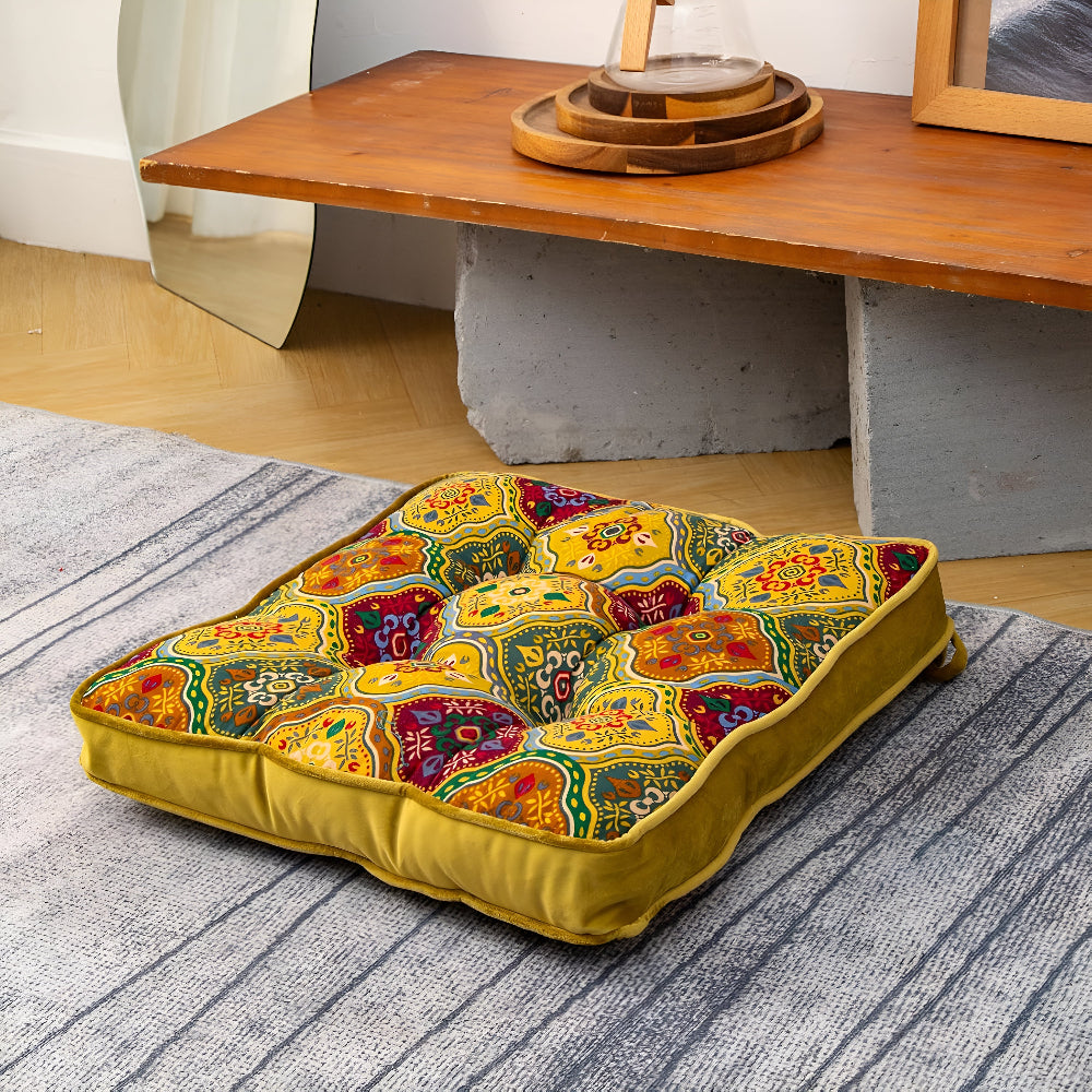 Marokańska poduszka z wiązaniem – Boho-Chic Komfort