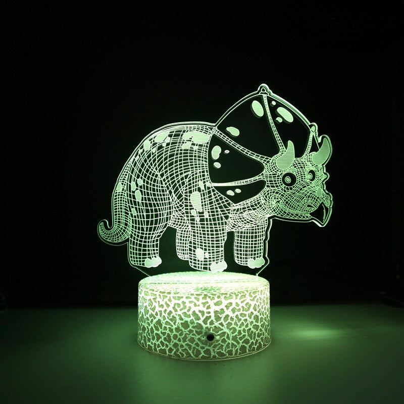 3D LED Lampa Dinozaur