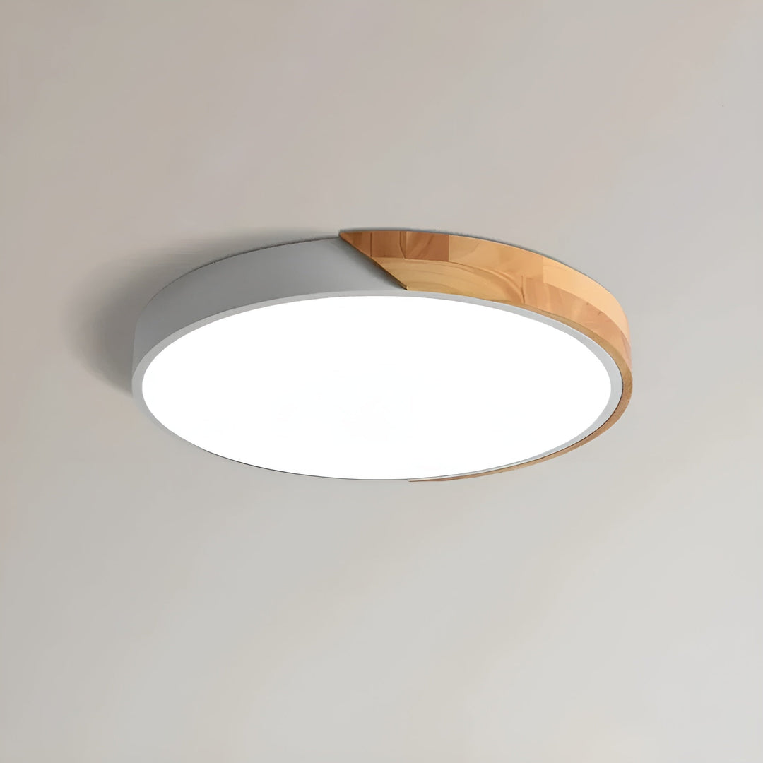 Lampa sufitowa LED z drewna – Skandynawski design | Ciepłe światło do salonu