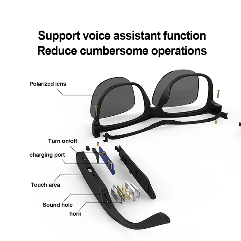 Inteligentne okulary Bluetooth z głośnikiem