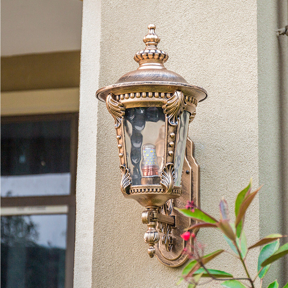 Zewnętrzna Lampa Ścienna Vintage ze Szkła