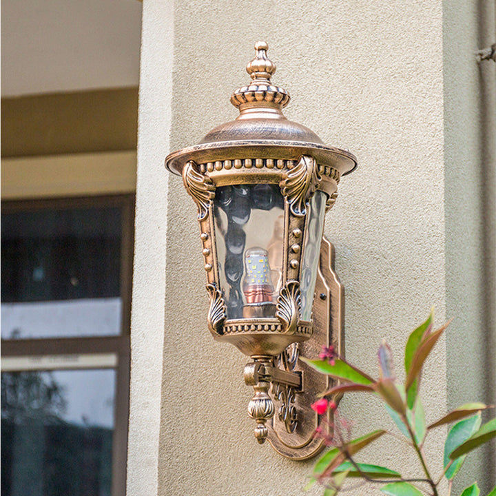 Zewnętrzna Lampa Ścienna Vintage ze Szkła