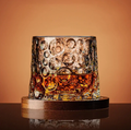 Carvallo - Premium szklanka do whisky z skomplikowaną obracającą się podstawą dla unikalnych doświadczeń