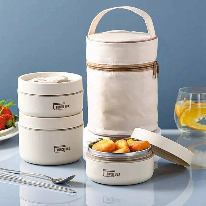 Izolowana Pojemnik na Lunch Wiele Przegródek BPA-free Plastik Stal Nierdzewna