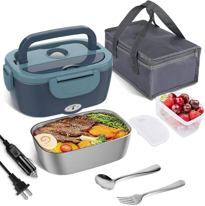 Elektroniczna Lunchbox – Przenośny Podgrzewacz Jedzenia z Podwójną Komorą i Zasilaniem Samochodowym/Domowym