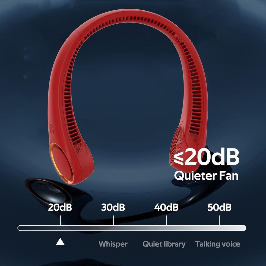 Przenośny wentylator na szyję - 360° bezłopatkowe chłodzenie z akumulatorem ładowanym przez USB