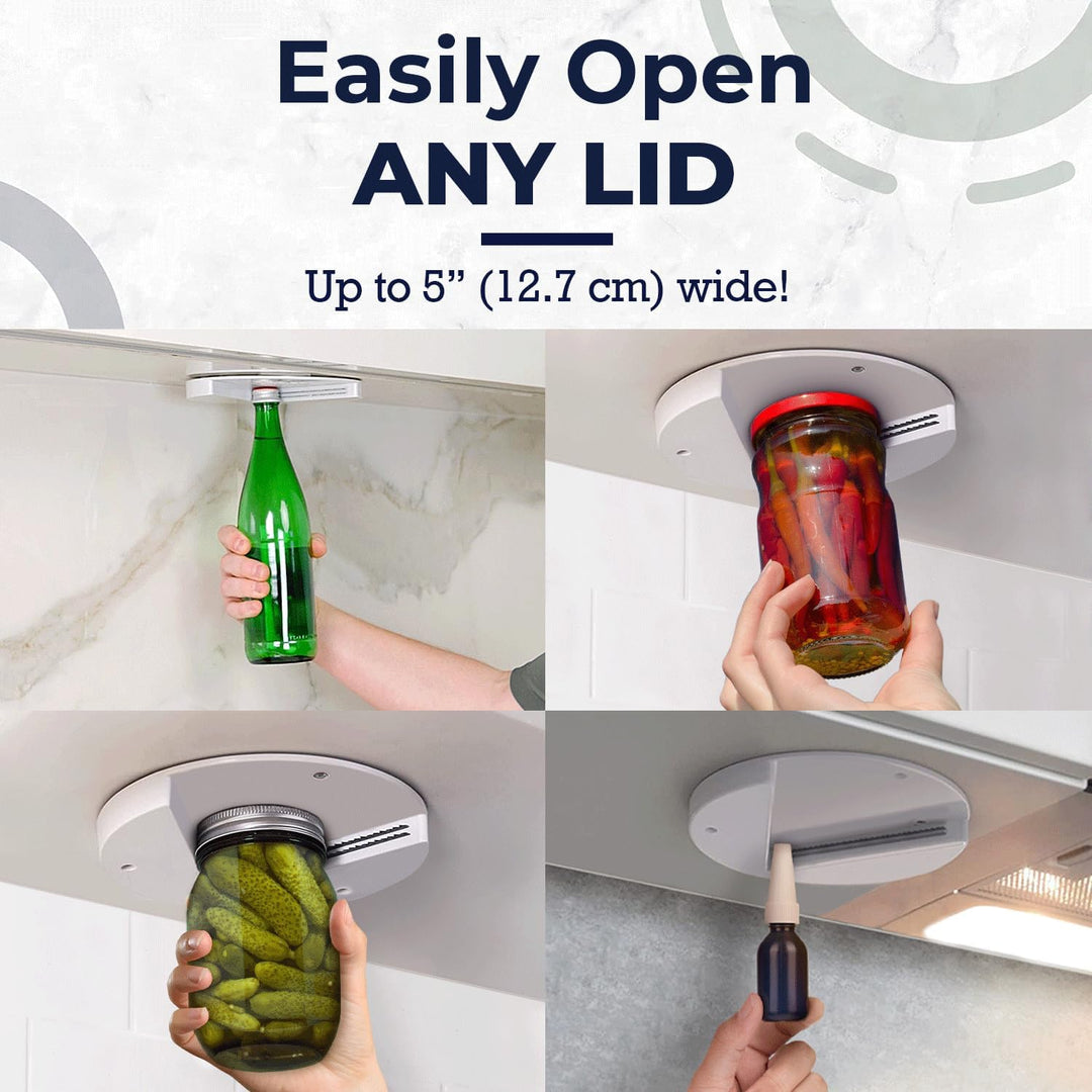 Ukryty otwieracz do słoików - Narzędzie bez użycia rąk do trudnych wieczek i rąk z artretyzmem