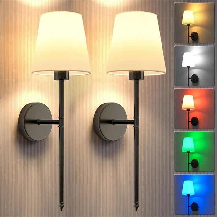 2 Bezprzewodowe Lampy Ścienne - Lampka Ścienna na Baterie
