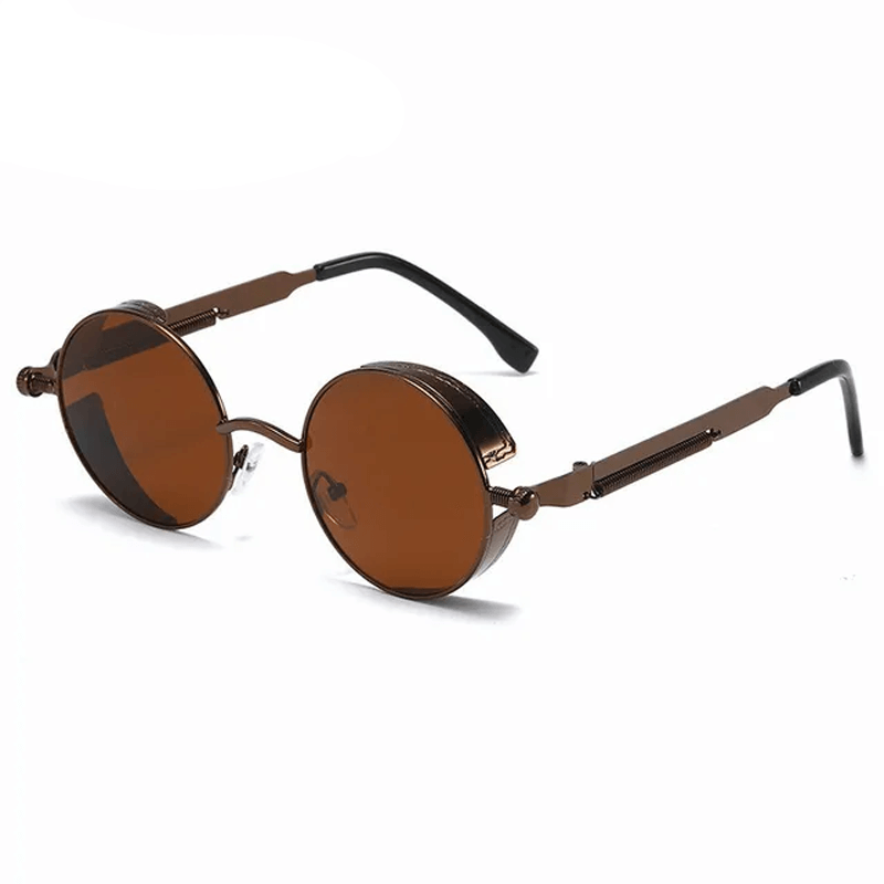 Metalowe okulary przeciwsłoneczne w stylu steampunk