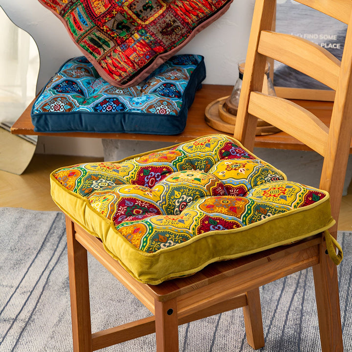 Marokańska poduszka z wiązaniem – Boho-Chic Komfort