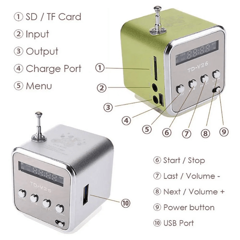 Mini Radio Bluetooth Głośnik