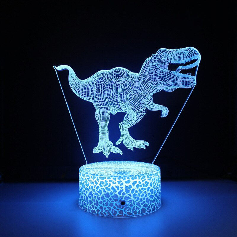 3D LED Lampa Dinozaur
