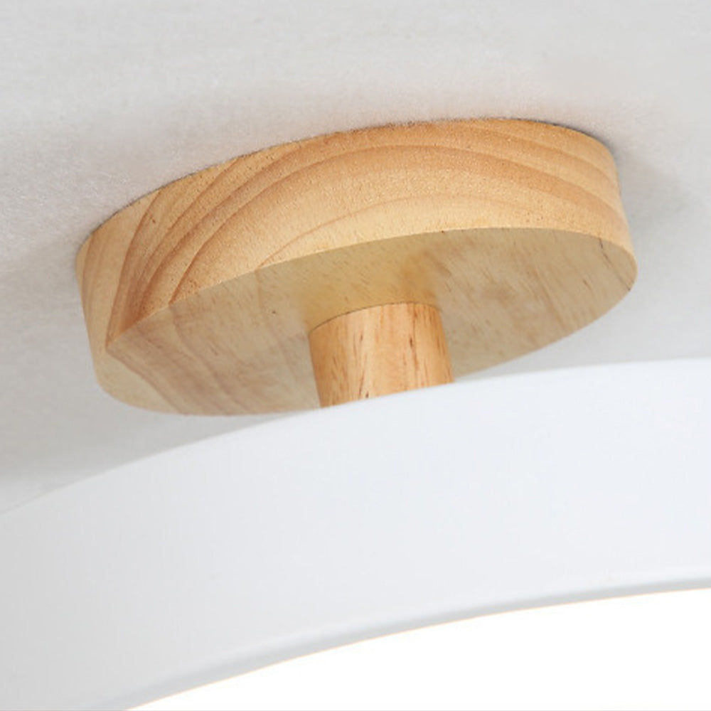 Lampa sufitowa LED z drewna