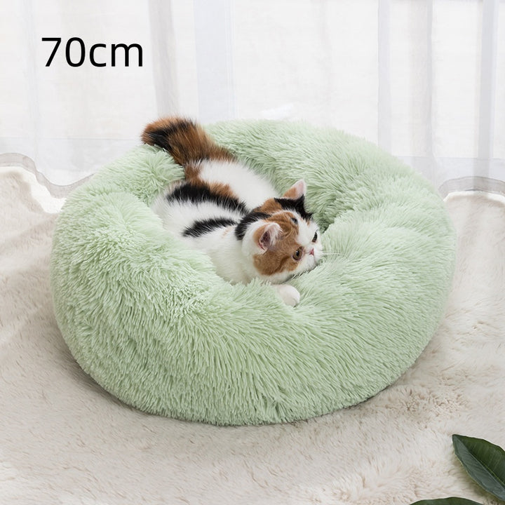 Okrągłe legowisko dla kota zimowe – średnica 30–100 cm, ciepłe