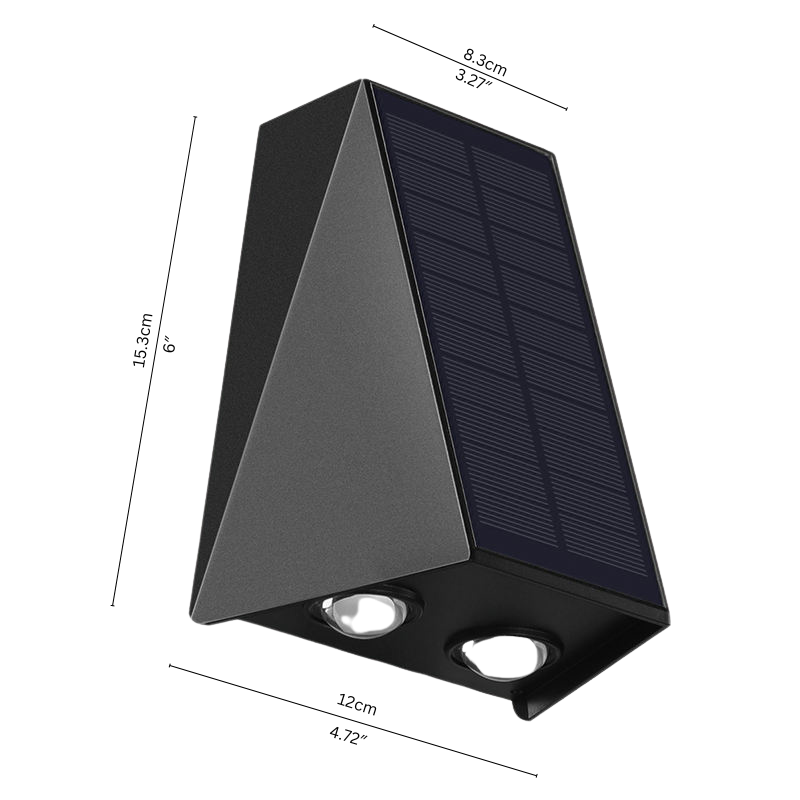 Carvallo - Solarny Wodoodporny LED Kinkiet do Oświetlenia Zewnętrznego