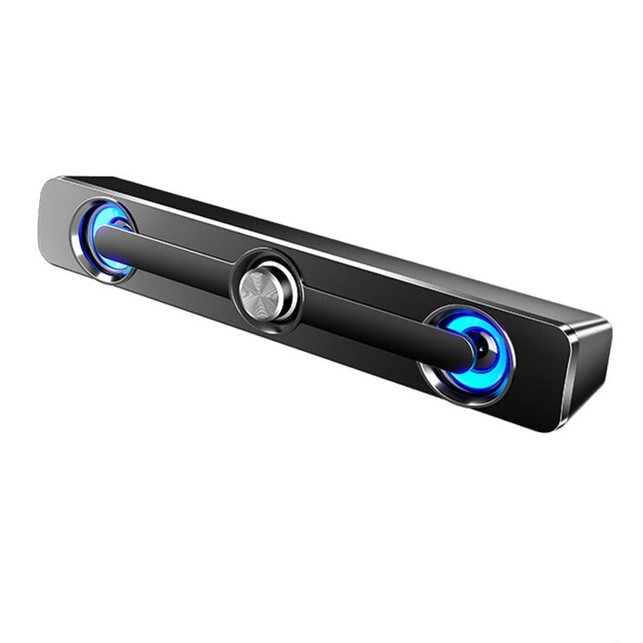 Głośnik PC Soundbar – zasilany przez USB z podświetleniem LED, z wejściem 3,5 mm do laptopa i telewizora