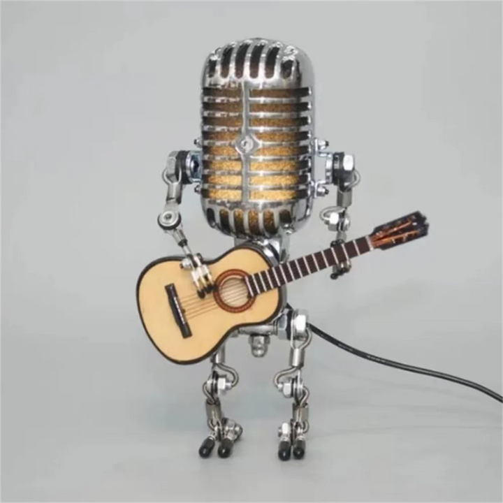 Lampa stołowa Robot Metalowa Design Przemysłowy