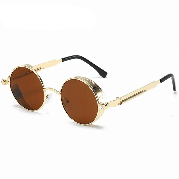 Metalowe okulary przeciwsłoneczne w stylu steampunk