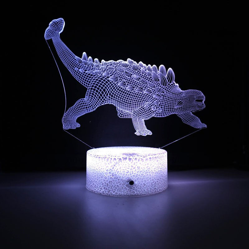 3D LED Lampa Dinozaur