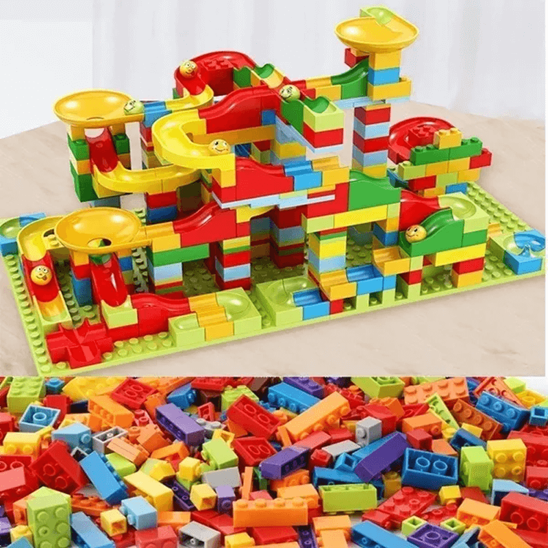 Marble Run Klocki – Kreatywny Labirynt z Zjeżdżalnią i Torami dla Dzieci – Edukacyjna Zabawa dla Rozwiązywania Problemów i Fantazji