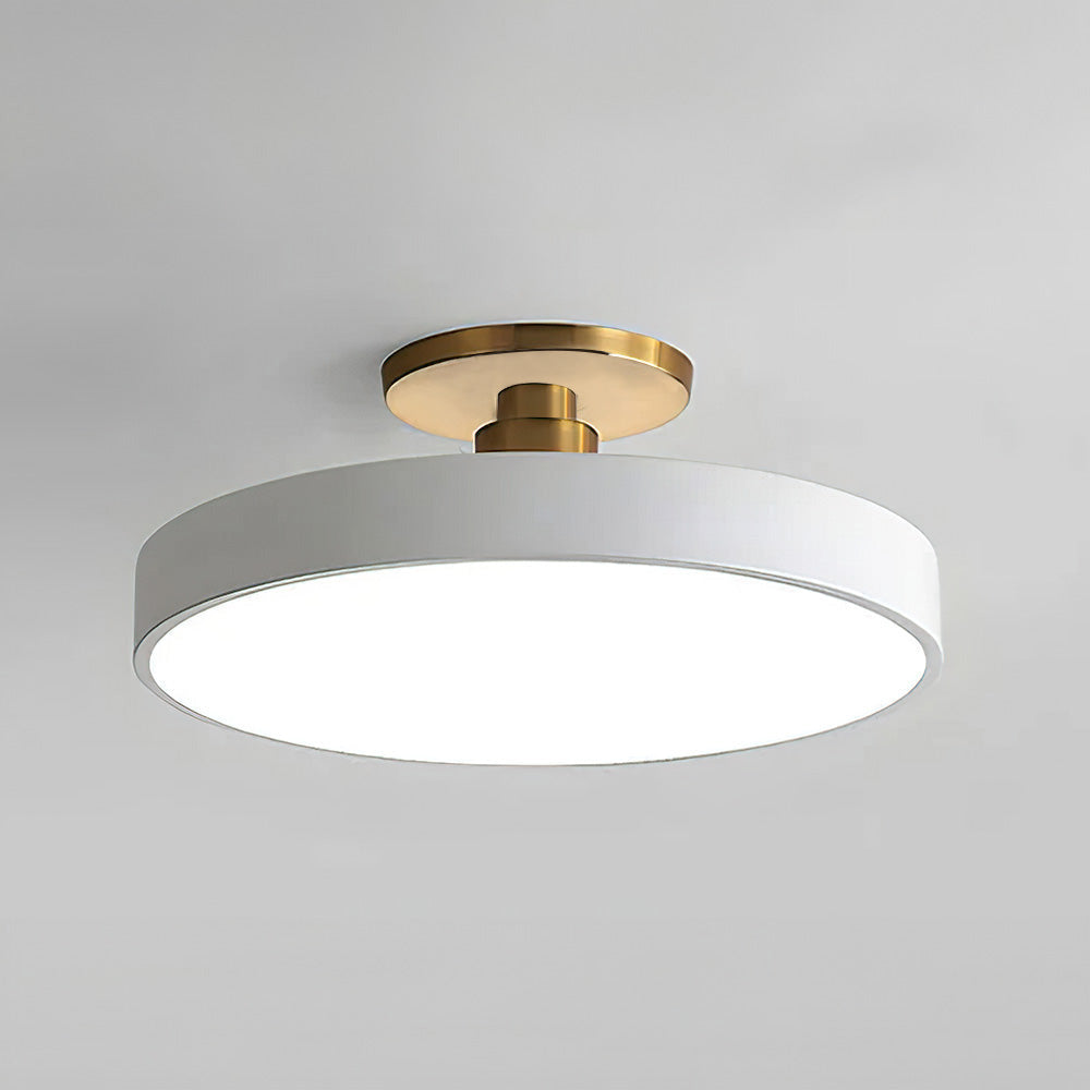 Lampa sufitowa Flush Round | Nowoczesna armatura LED | Miękkie światło | Metal i akryl